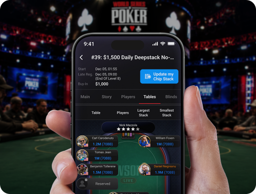 WSOP 手机端界面